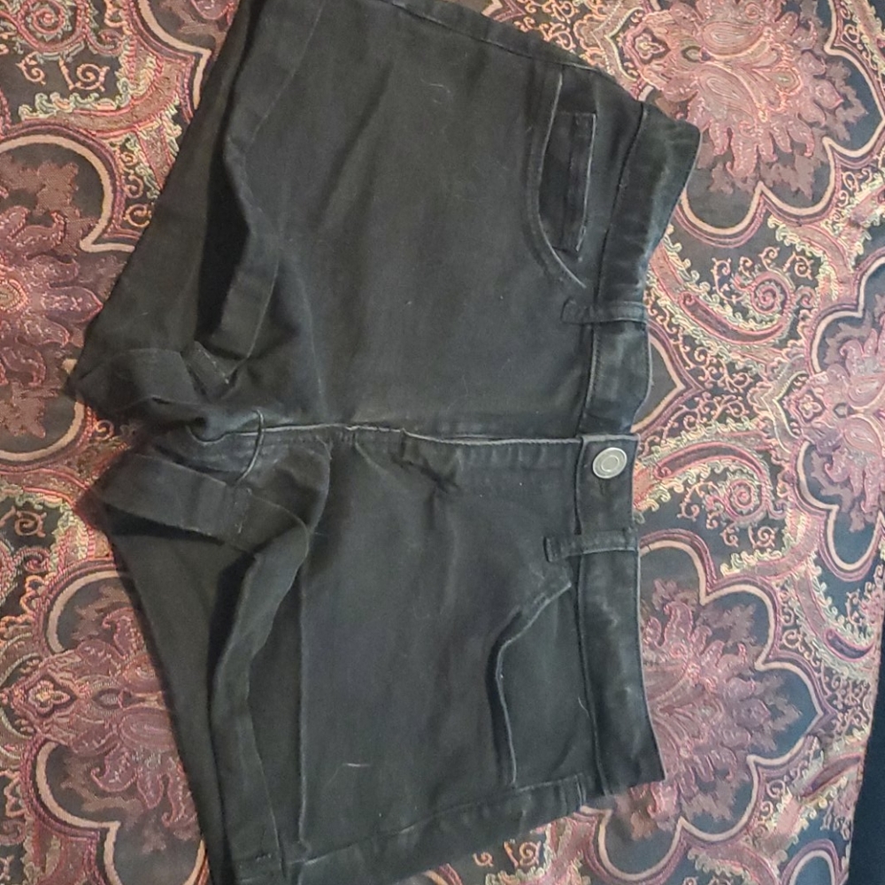 Black Jean Shorts